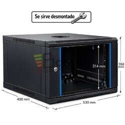 Armario Rack 7U para Infraestructura de Red y Cableado | Phasak